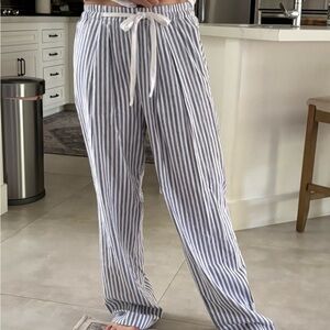 Vince Blue and White Striped Trousers
